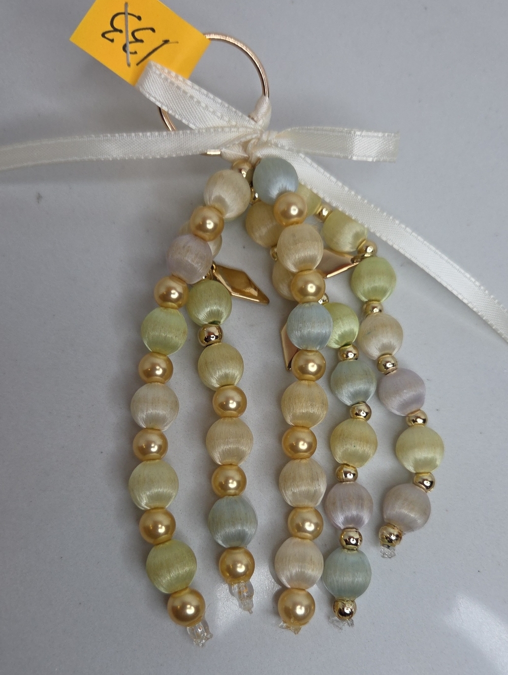 133- Beaded Pastel Multi-Color Bag Charm
